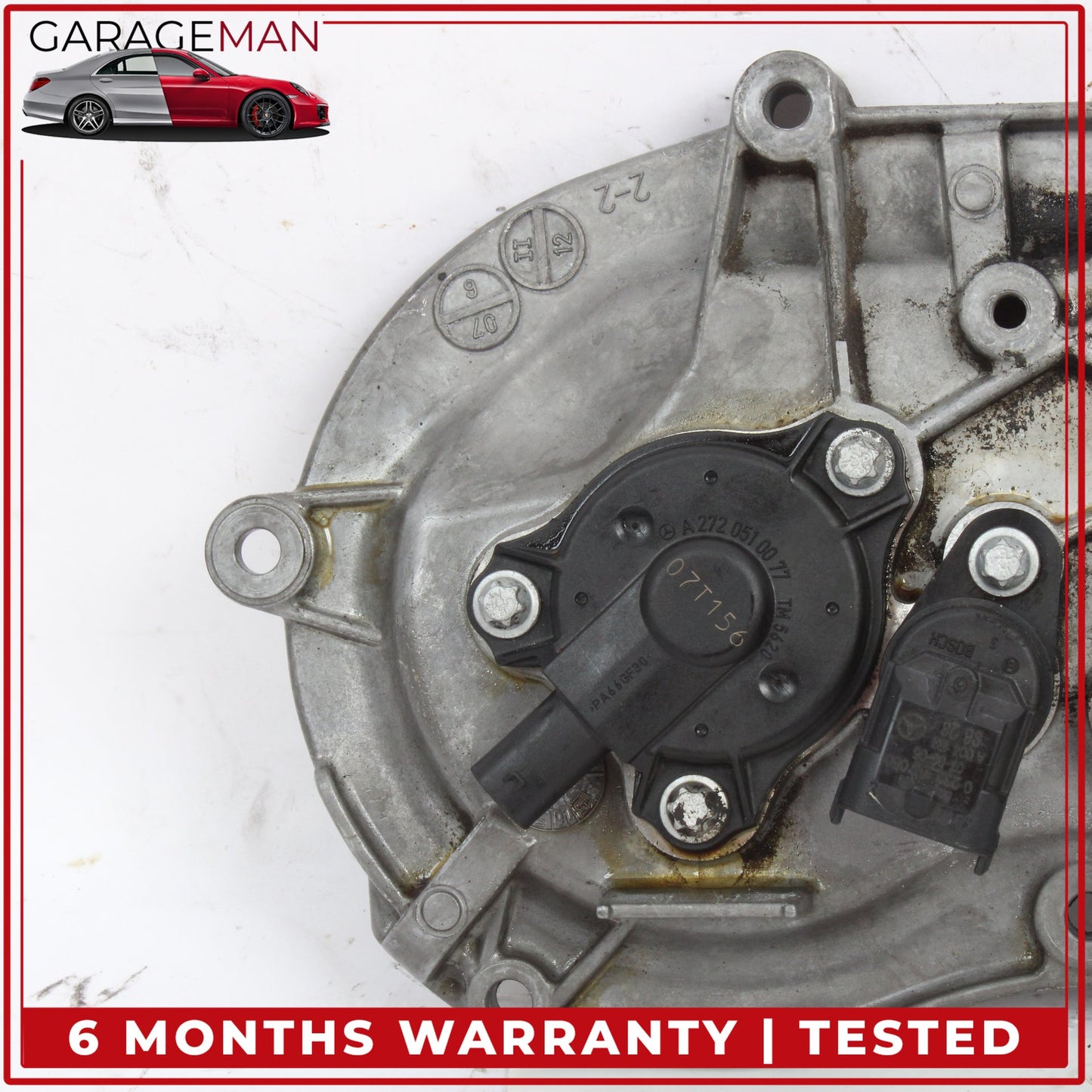 2005-2013 Mercedes W211 E350 Right Side Timing Chain Cover Plate 2720150101 OEM
