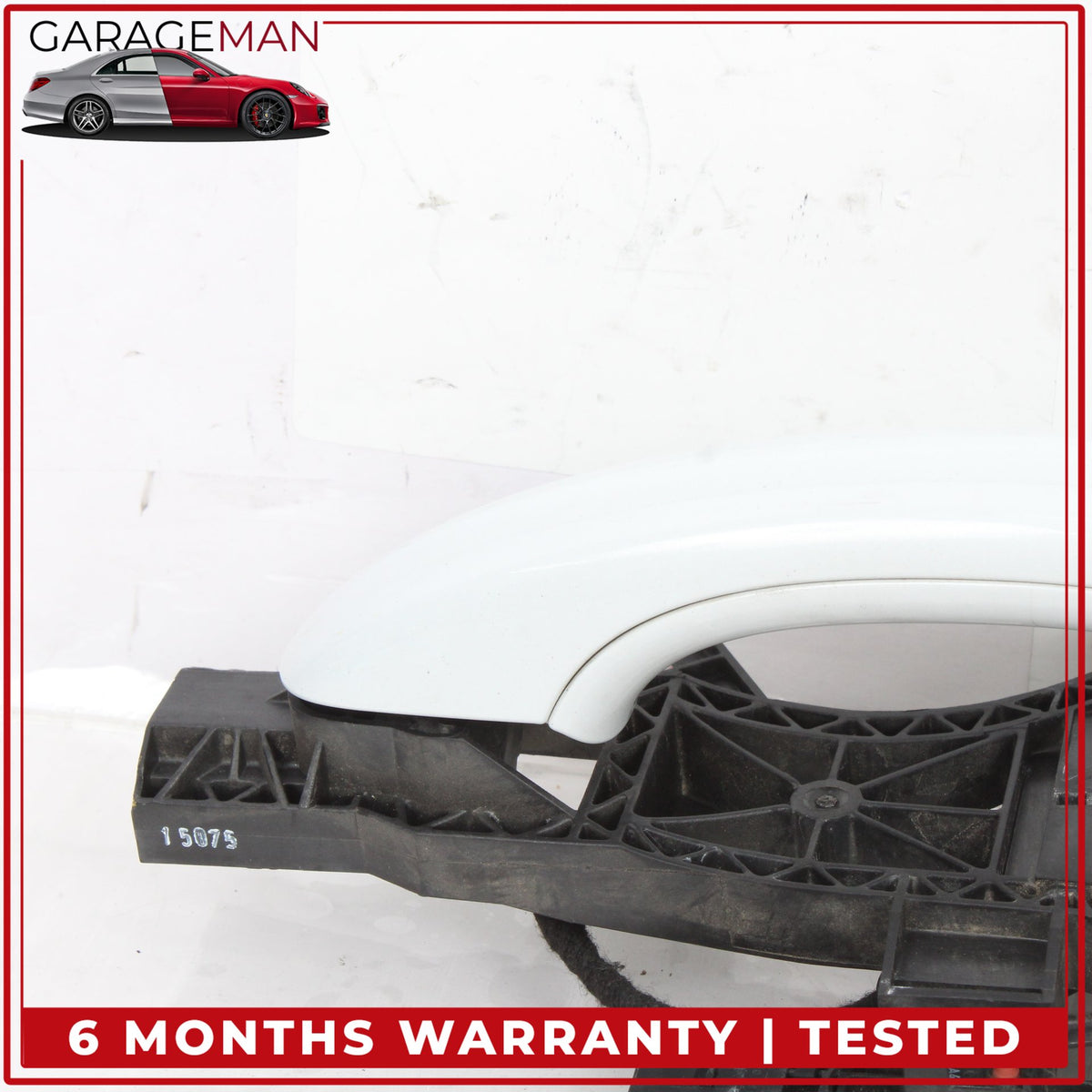 2007-2015 Audi Q7 Rear Right Side Exterior Door Handle White Metallic OEM