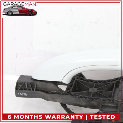 2007-2015 Audi Q7 Rear Right Side Exterior Door Handle White Metallic OEM
