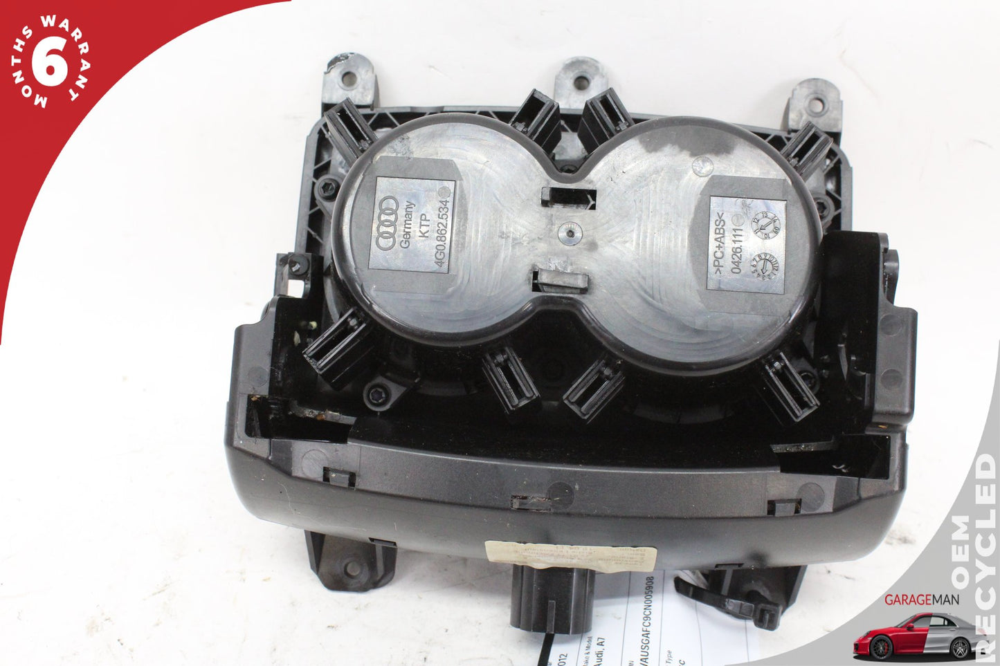 2012-2018 Audi A7 A6 Front Center Console Dual Cup Holder 4G0862534 OEM