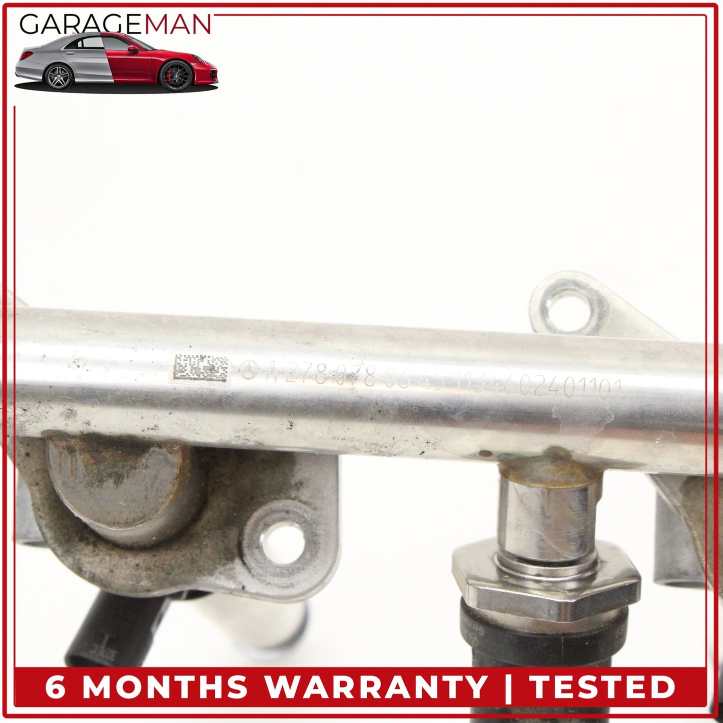 2011-2018 Mercedes W216 CL550 Fuel Injection Rail Line w/ Injectors Right Side