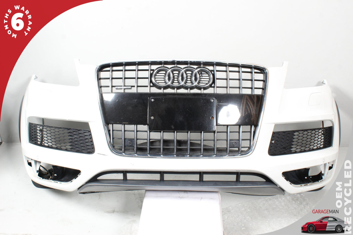 2010-2015 Audi Q7 SUV Front Bumper Cover Aseembly White w/ Grills 4L0807437H OEM