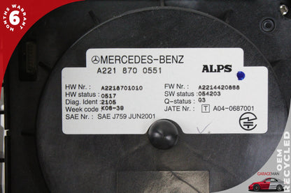 2007-2009 Mercedes W221 S550 CL550 Multi Functional Control Switch Knob OEM