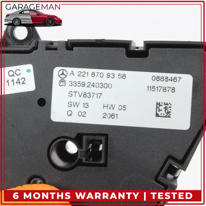 2007-2014 Mercedes-Benz CL550 W216 Coupe Front Right Seat Control Memory Switch 2218709358 OEM