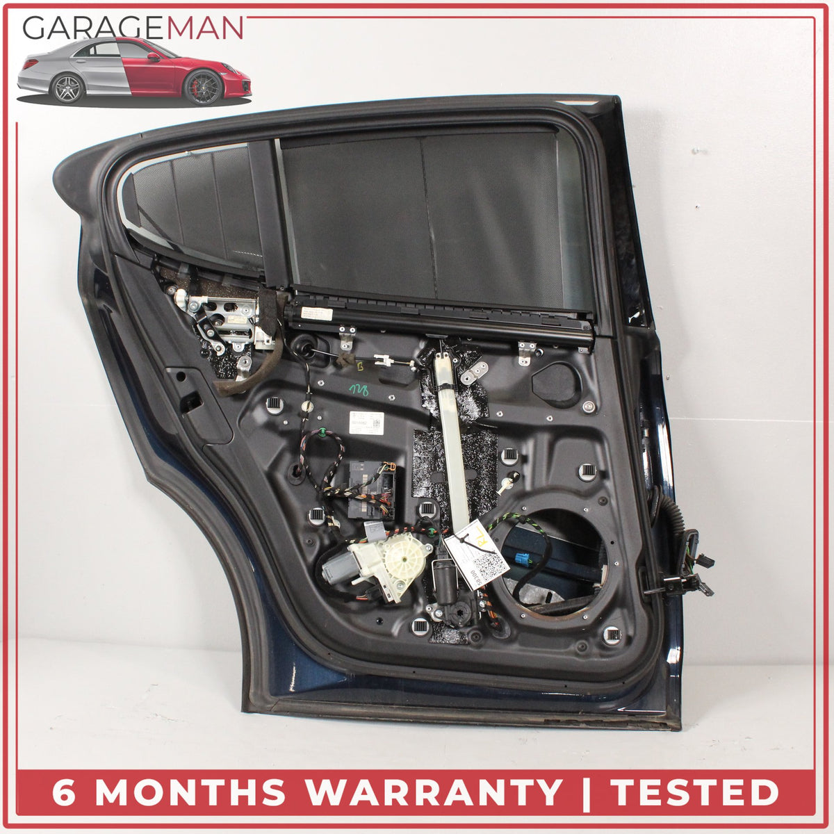 2010-2016 Porsche Panamera 970 Rear Left Complete Door Assy Blue Metallic OEM