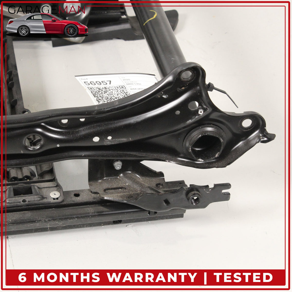 2017-2023 BMW 530e G30 Front Left Side Lower Seat Track Frame Rail w/ Motors OEM
