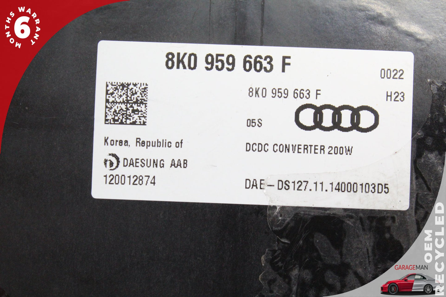 12-18 Audi A6 C7 Sedan Voltage Stabiliser Control Module 8K0959663F Genuine