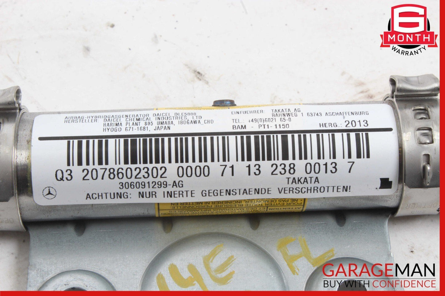 11-17 Mercedes W207 E350 E550 Door Airbag Left Driver Side 2078602302 OEM