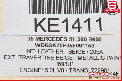 03-12 Mercedes R230 SL500 G500 G55 AMG Steering Wheel Airbag Air Bag SRS OEM