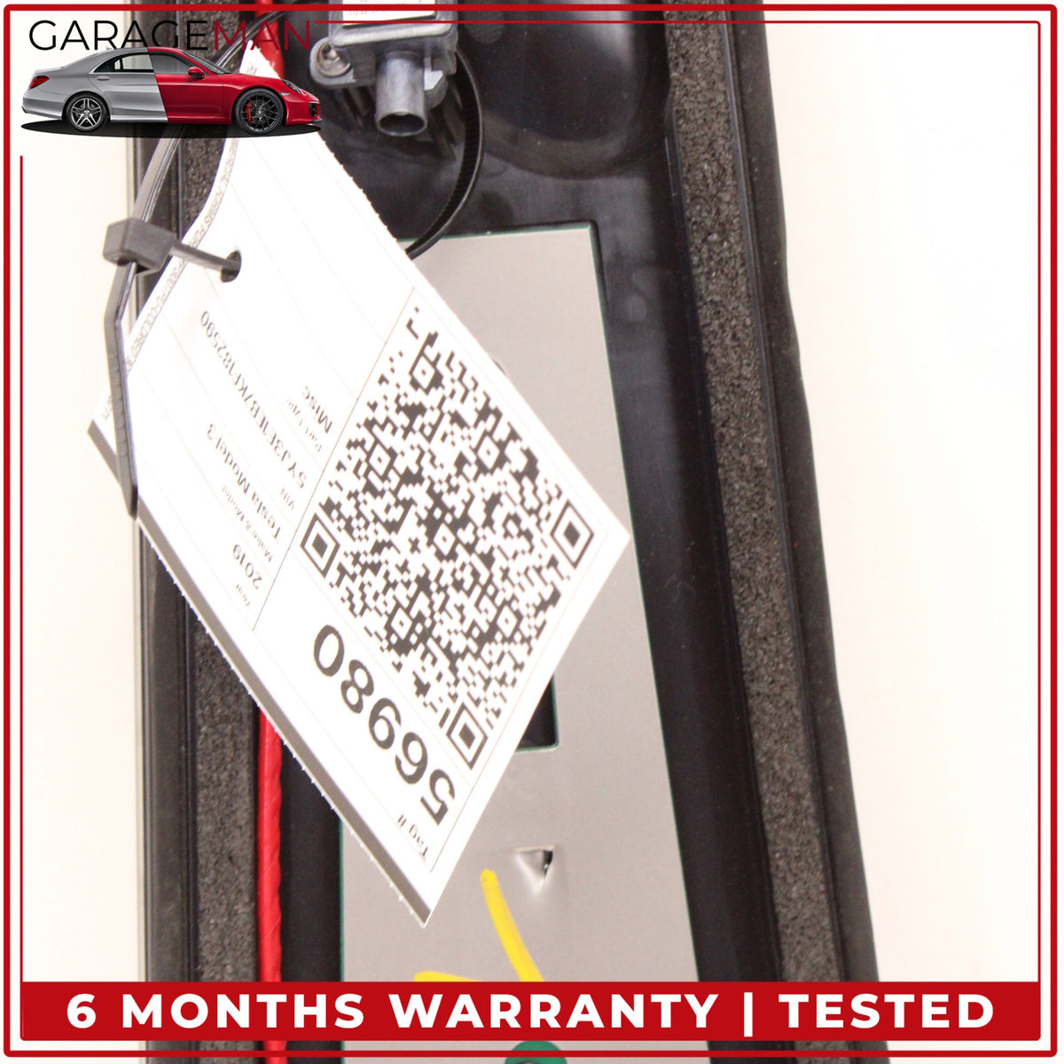 2017-2023 Tesla Model 3 Left B-Pillar Applique Glass Trim Molding w/ Camera OEM