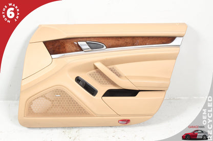 2010-2016 Porsche Panamera 970 Front Right Side Door Trim Panel Beige OEM