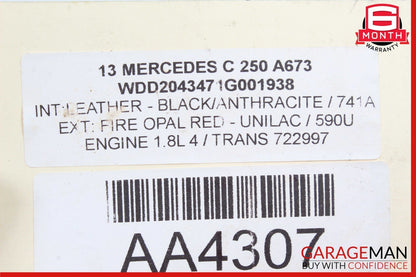 12-16 Mercede R172 SLK350 SLK55 Airbag Air Bag Sensor SRS Control Module