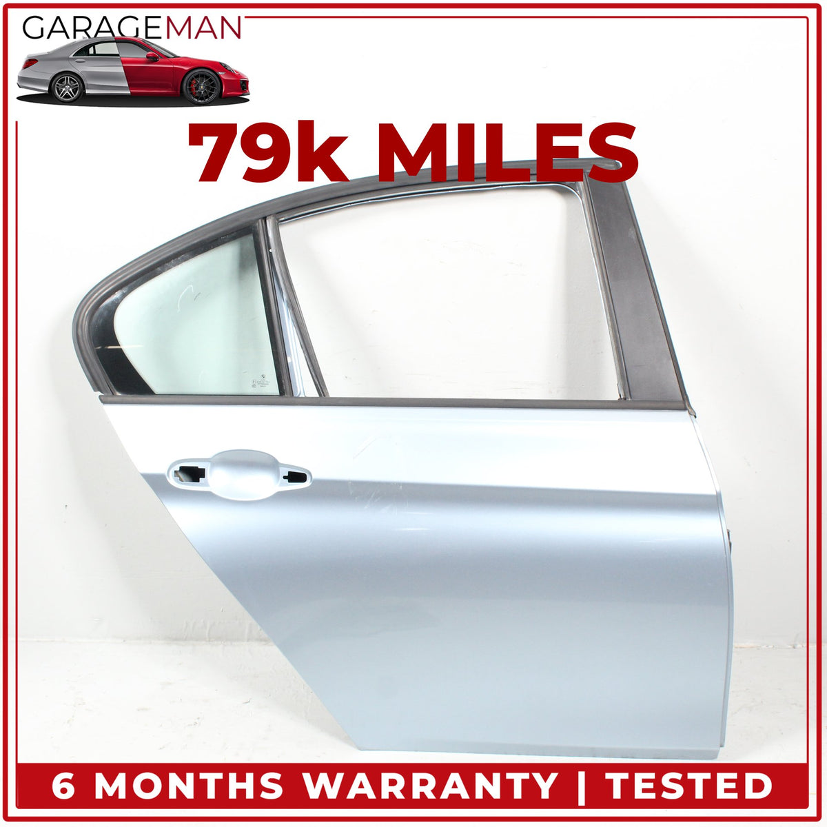 2012-2018 BMW 320i xDrive Rear Right Side Door Shell Liquid Blue Metallic OEM