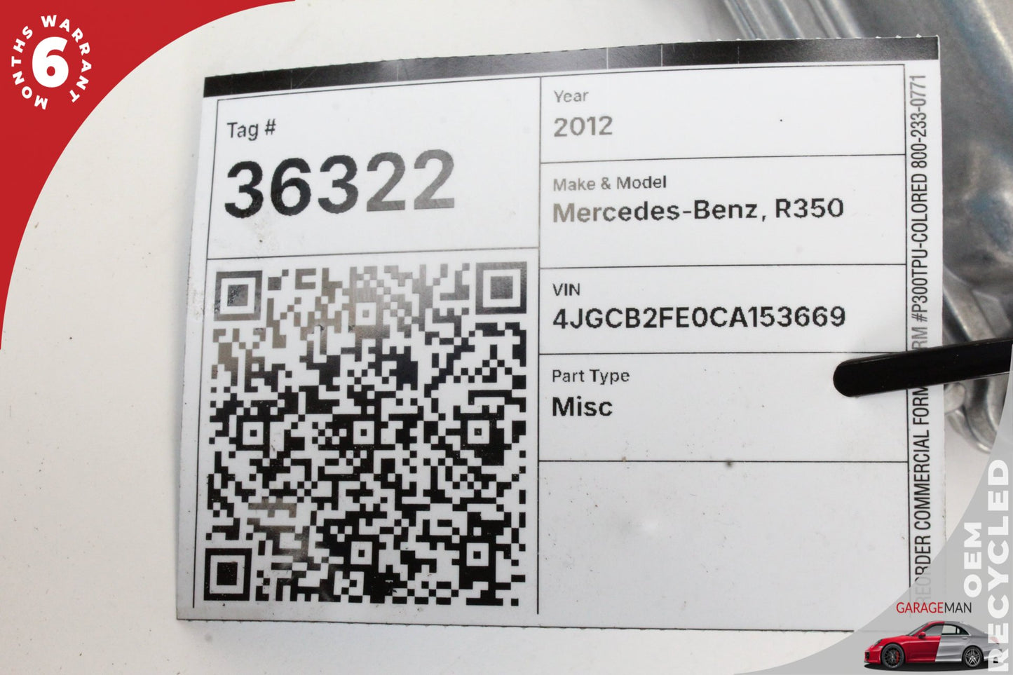 2010-2013 Mercedes-Benz R350 W251 Engine Control Module 6429009801
