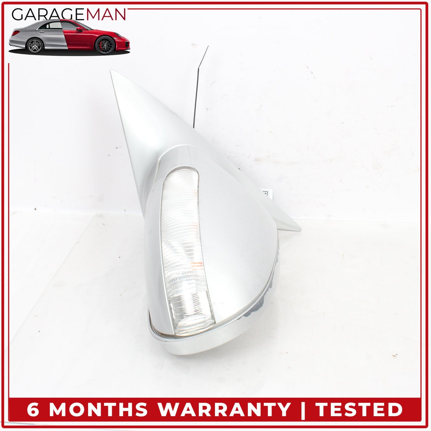 2001-2004 Mercedes R170 SLK320 Left Door Rear View Mirror Silver Metallic OEM