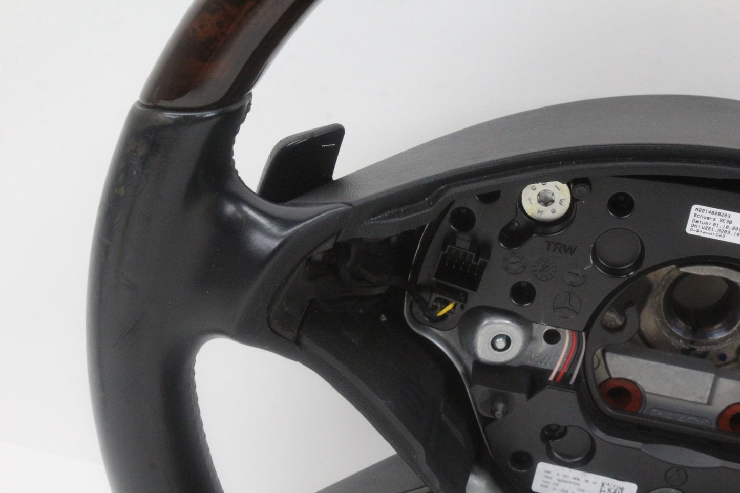 2010-2014 Mercedes-Benz S550 W221 Steering Wheel Wood Trim Black 2219063800 OEM