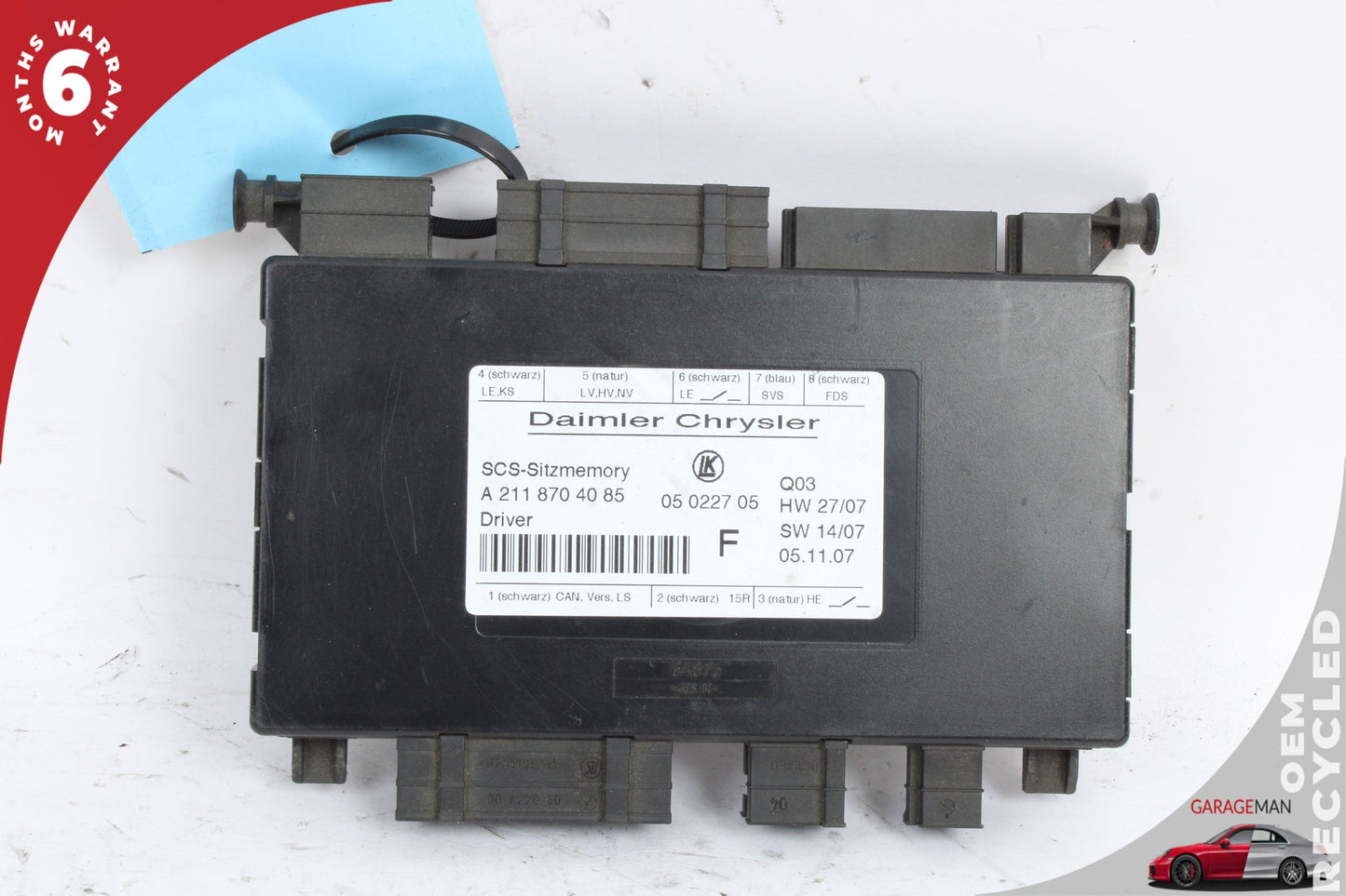 2003-2011 Mercedes W211 E350 Front Left Side Seat Control Module 2118704085 OEM