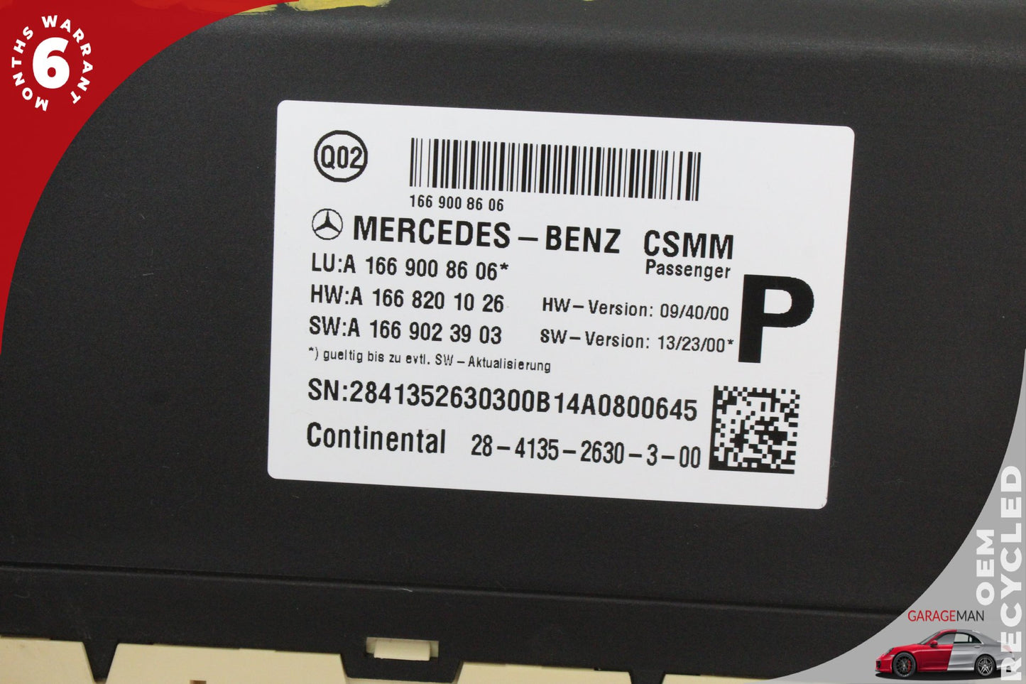 2012-2019 Mercedes X166 GL550 Front Right Seat Control Module 1669008606 OEM