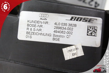 2007-2015 Audi Q7 Rear Subwoofer Speaker Box 4L0035382B OEM