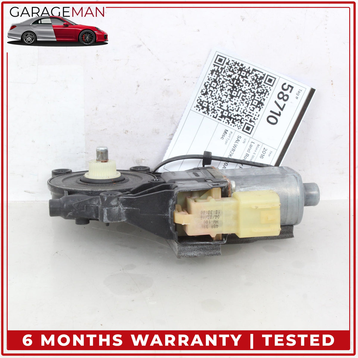 2013-2020 Range Rover L494 L405 Left Side Window Regulator Motor 0130822782 OEM