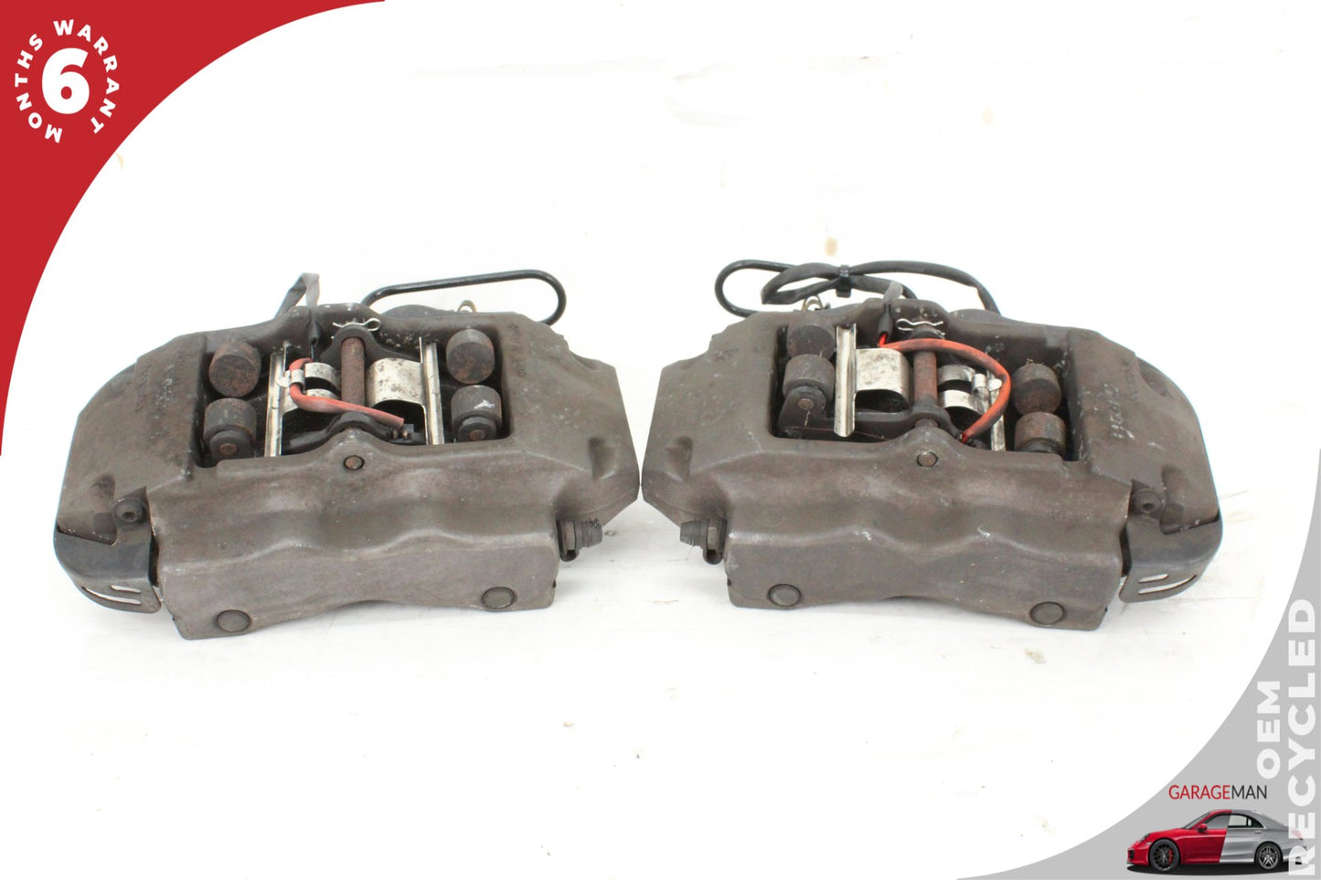 2007-2015 Audi Q7 SUV Rear Left and Right Side Brake Caliper Set Brembo OEM