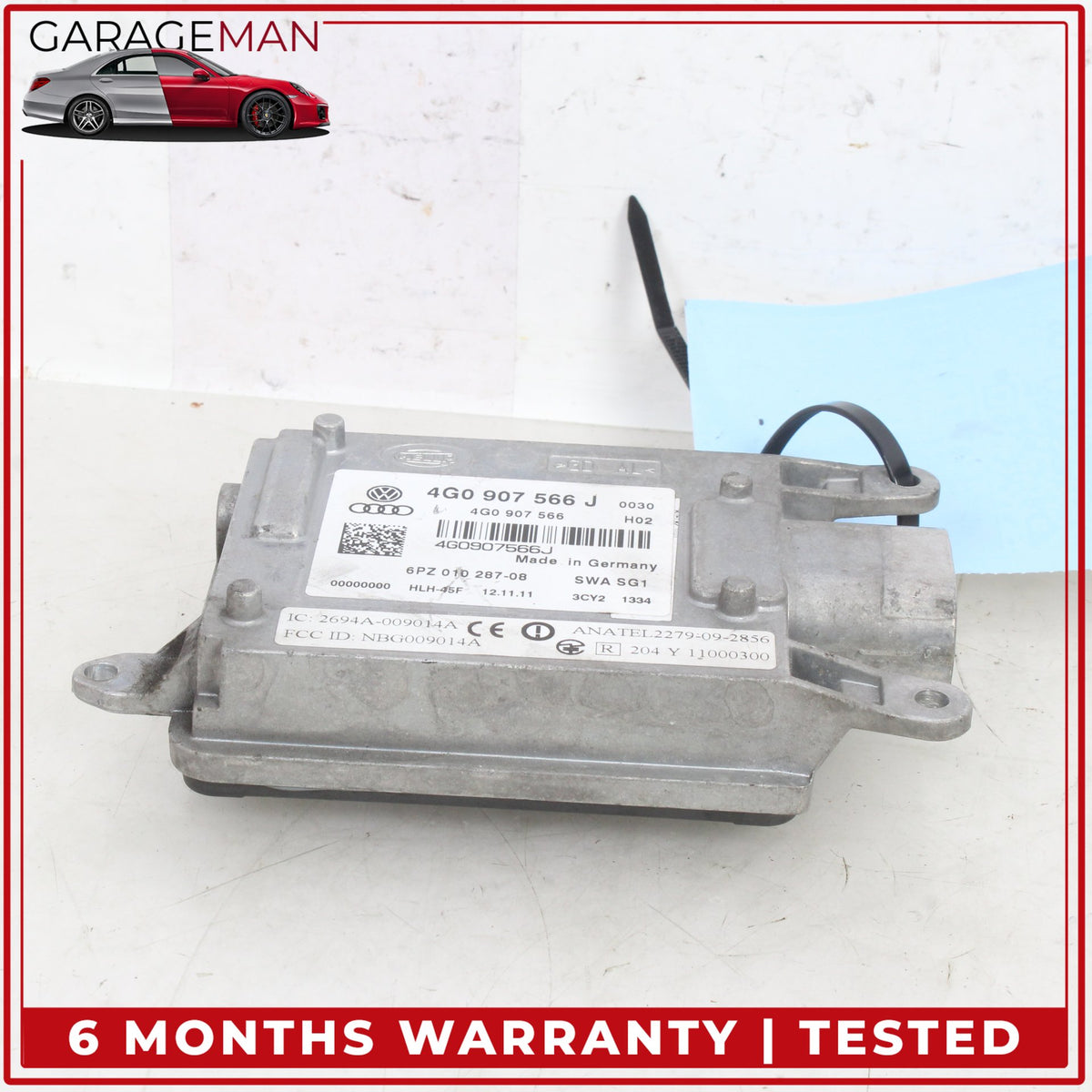 2012-2018 Audi A7 Rear Left Lane Assist Blind Spot Radar Sensor 4G0907566J OEM