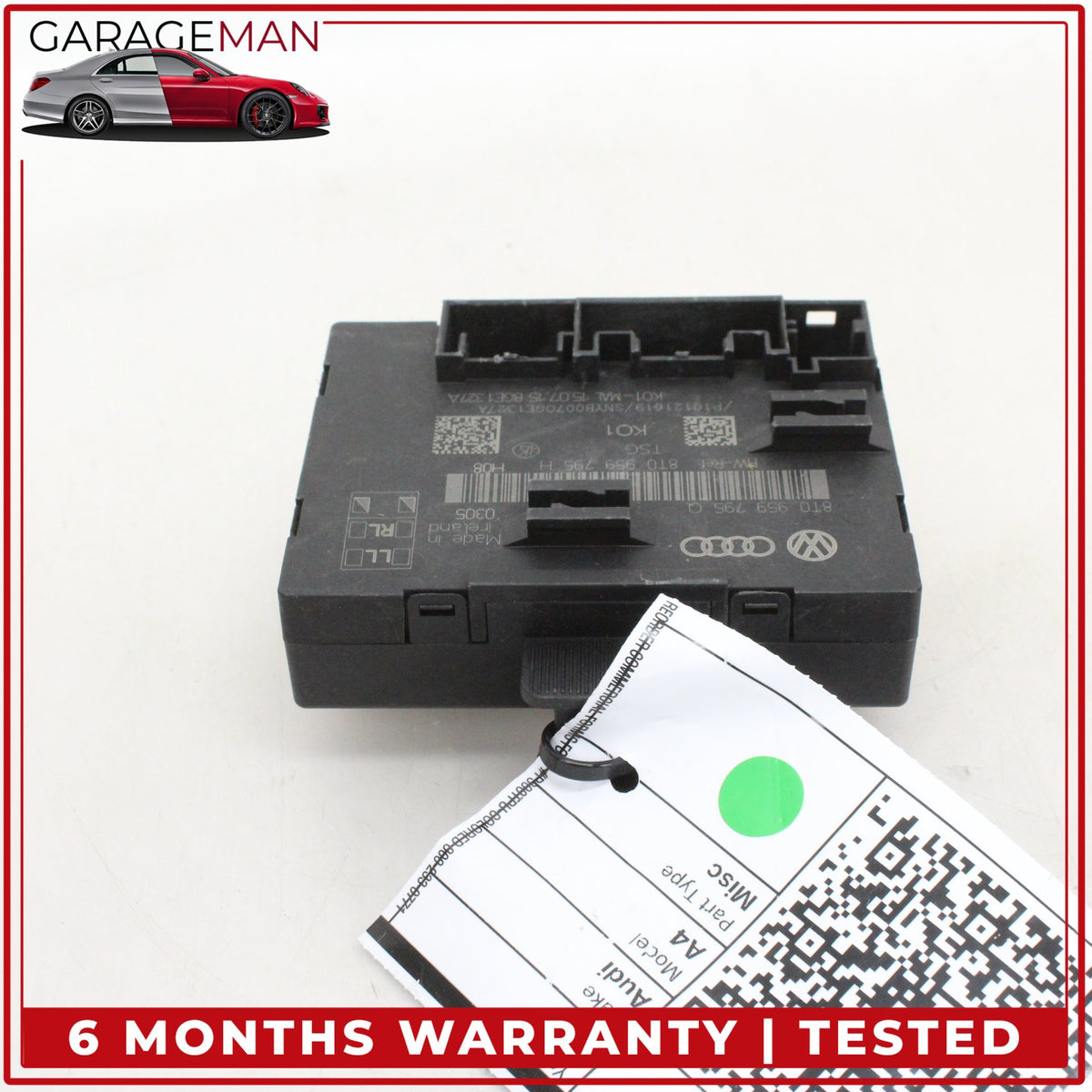 2013-2016 Audi A4 S4 Rear Left or Right Side Door Control Module 8T0959795Q OEM