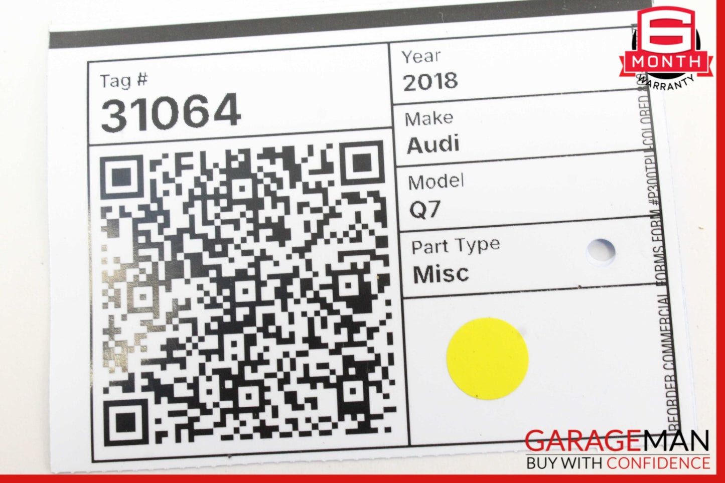2017-2019 Audi Q7 SUV Rear Right Side Tail Light Lamp 4M0945094L