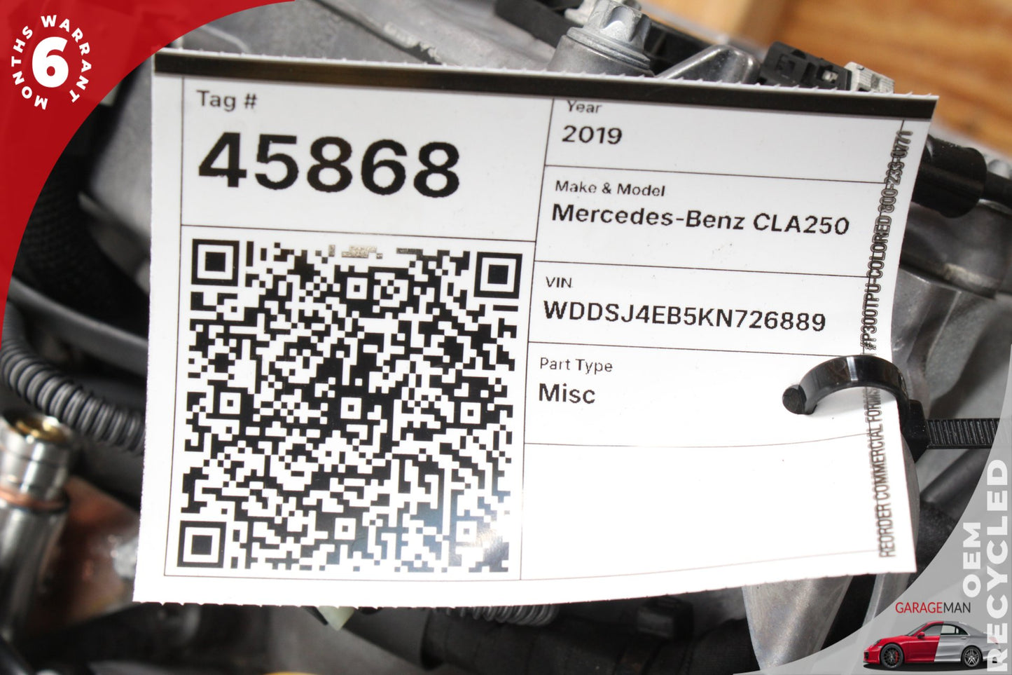 2014-2019 Mercedes W117 CLA250 FWD 2.0L Complete Engine Motor M270 OEM 70K