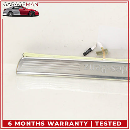 2014-2020 Mercedes W222 S550e Front and Rear Illuminated Door Step Sill Set OEM