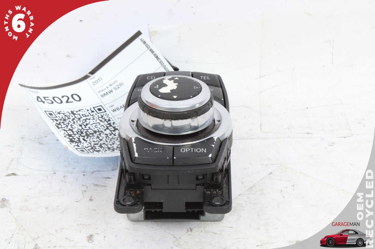 2011-2016 BMW 528i F10 Center Console iDrive Navigation Knob Switch 9206444 OEM
