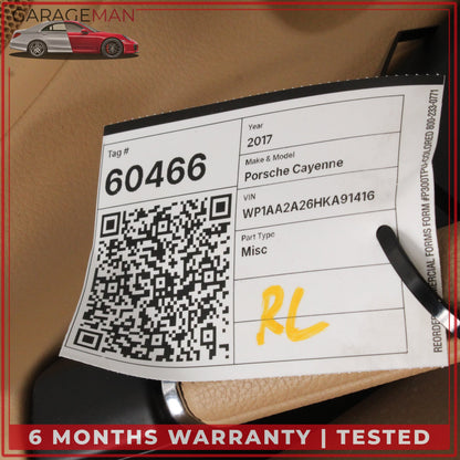 2011-2018 Porsche Cayenne 958 Rear Left Side Door Trim Cover Panel Beige OEM