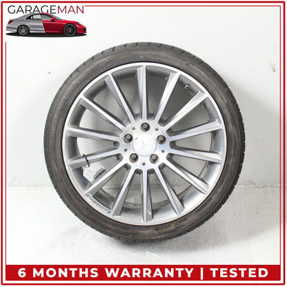 2015-2023 Mercedes W205 C300 Rear Wheel Rim w/ Tire 8.5JX19H2ET52 2054011400 OEM