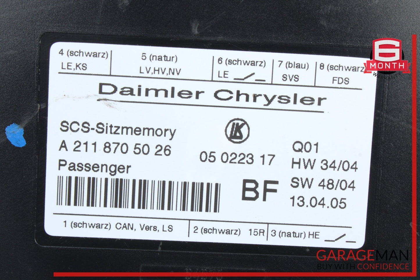 2003-2012 Mercedes ML500 M-Class W164 Front Right Seat Control Module 2118705026