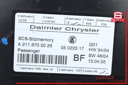 2003-2012 Mercedes ML500 M-Class W164 Front Right Seat Control Module 2118705026