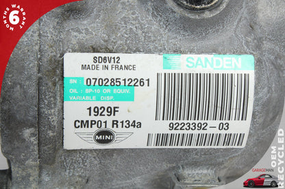 2007-2015 Mini Cooper AC A/C Air Conditioning Compressor Sanden 9223392 OEM