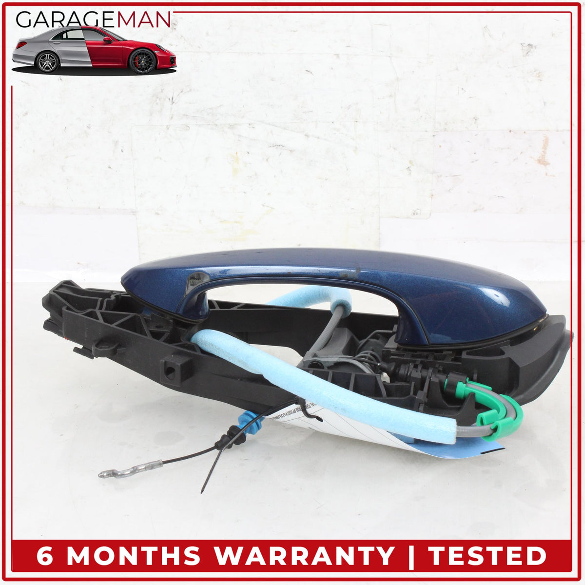 2017-2024 BMW X3 X4 M550i Rear Left Side Exterior Door Handle Blue Metallic OEM