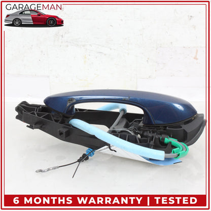 2017-2024 BMW X3 X4 M550i Rear Left Side Exterior Door Handle Blue Metallic OEM