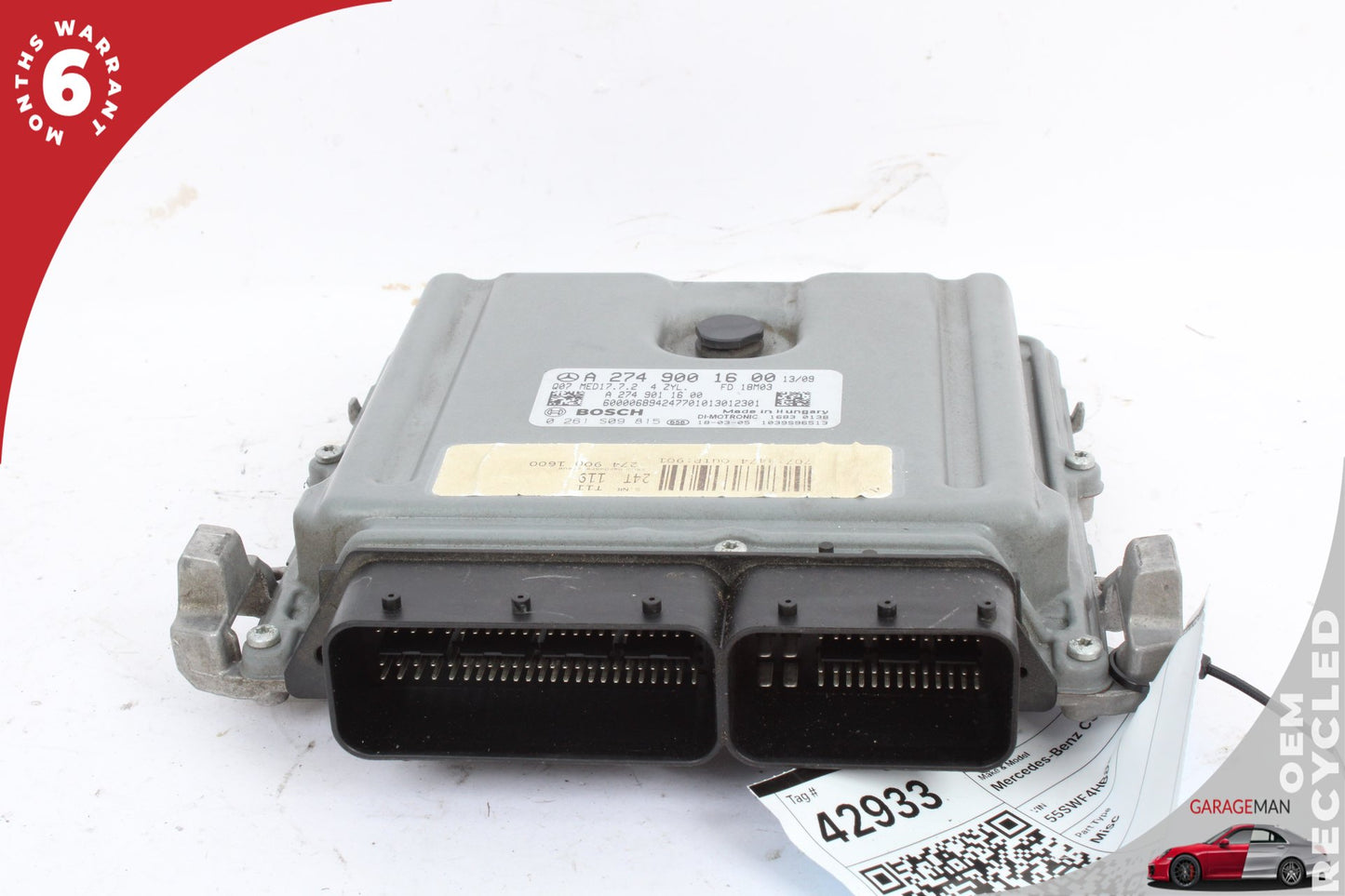 2015-2019 Mercedes W205 C350e C300 E300 M274 ECU Engine Control Module Unit OEM