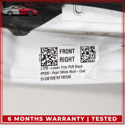 2017-2023 Tesla Model 3 Front Right Side Door Shell Pearl White 1081420E0C OEM