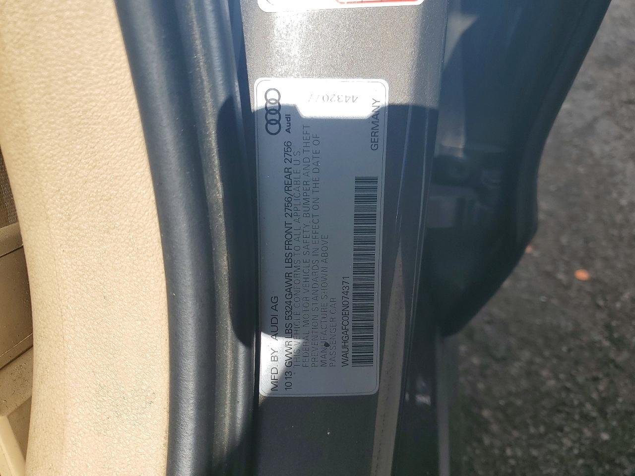 Parting Out- 2014 Audi A6 C7- 236