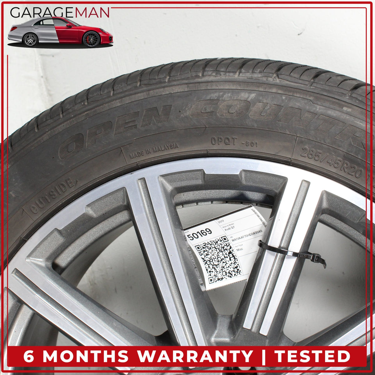 2017-2025 Audi Q7 SQ7 10 Spoke Wheel Rim w/ Tire 9JX20H2 ET33 4M0601025AD OEM