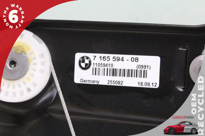 2013 BMW 128i E82 E88 Convertible Right Rear Quarter Window Regulator 7291452 Genuine