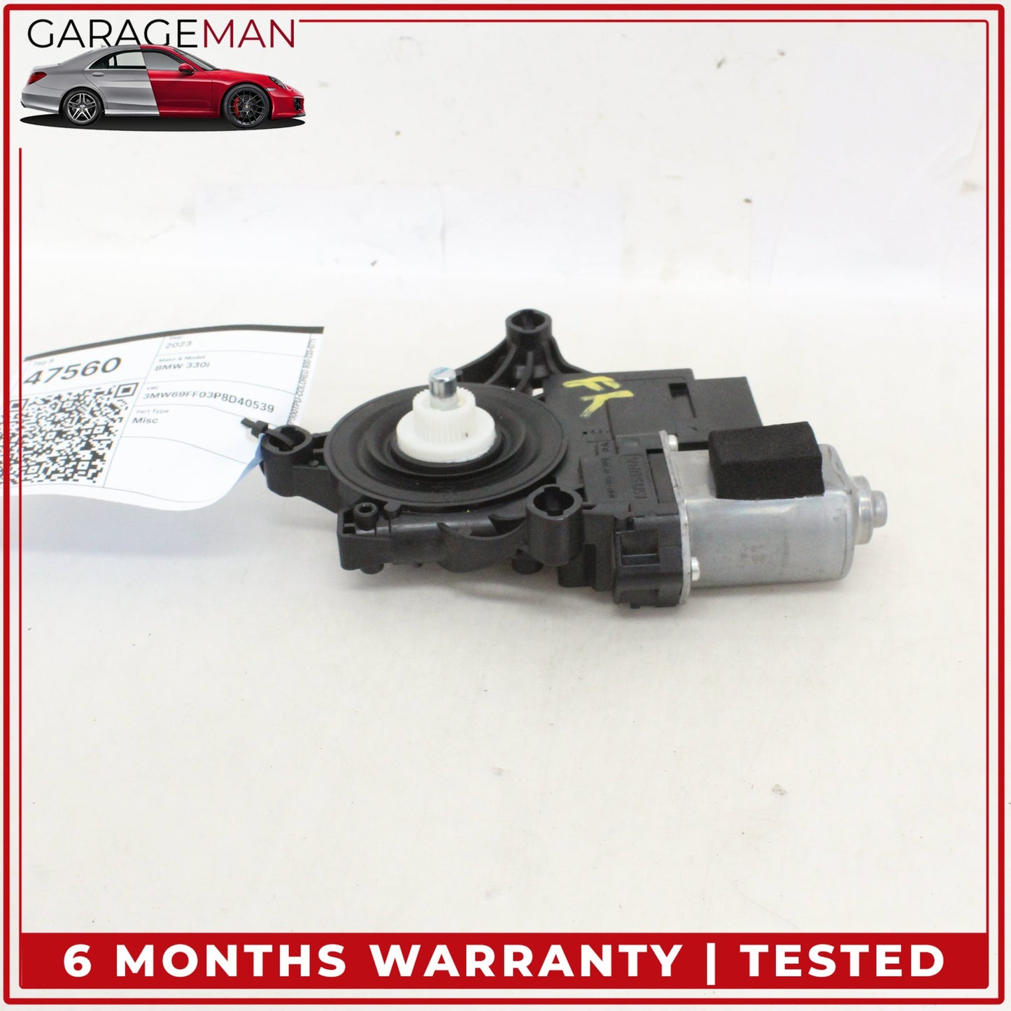 2019-2025 BMW 330i Front Right Passenger Side Window Regulator Motor 5A607F2 OEM