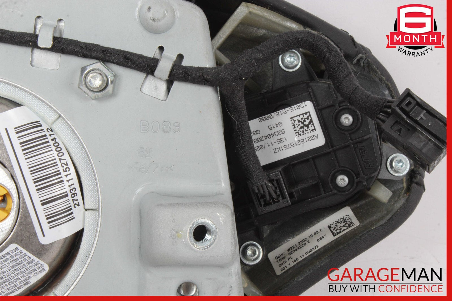 10-14 Mercedes W221 S550 CL550 Steering Wheel Airbag Air Bag Black OEM