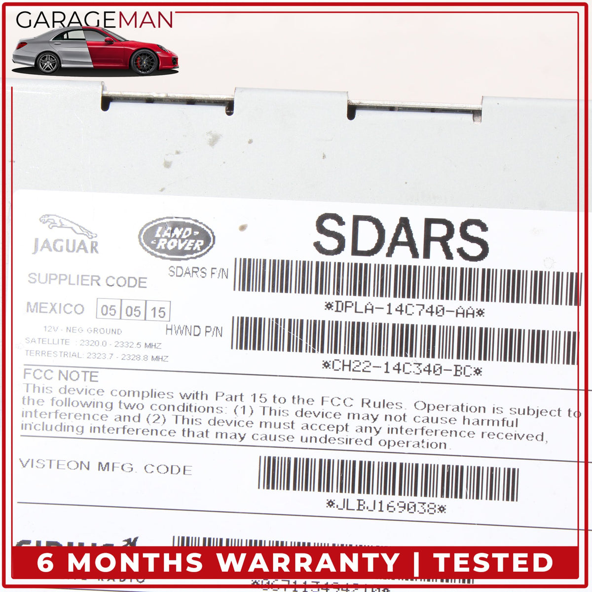 2014-2017 Range Rover L405 Sirius Satellite Radio Receiver DPLA14C740AA OEM