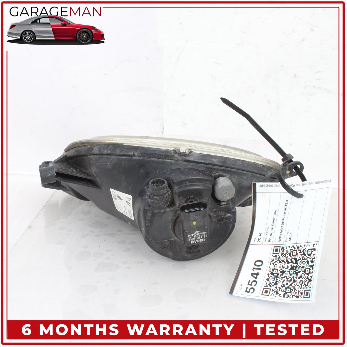 2003-2010 Porsche Cayenne 955 957 Front Left Side Fog Light Lamp 7L5941699 OEM