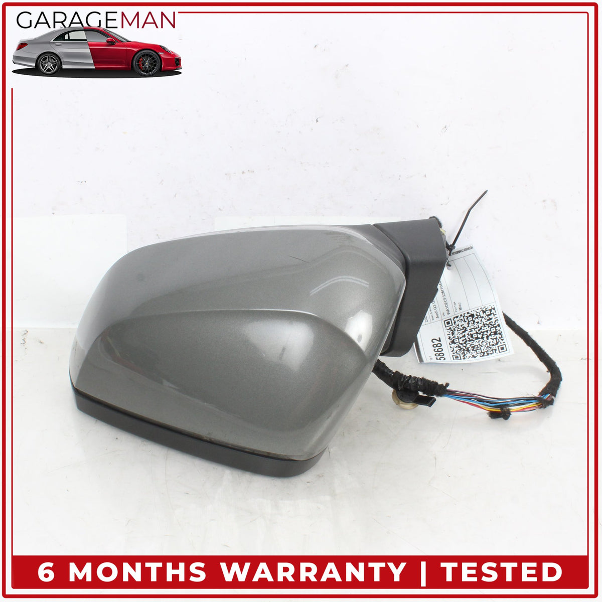 2019-2025 Audi Q3 Front Left Driver Side Door Rear View Mirror Gray Metallic OEM