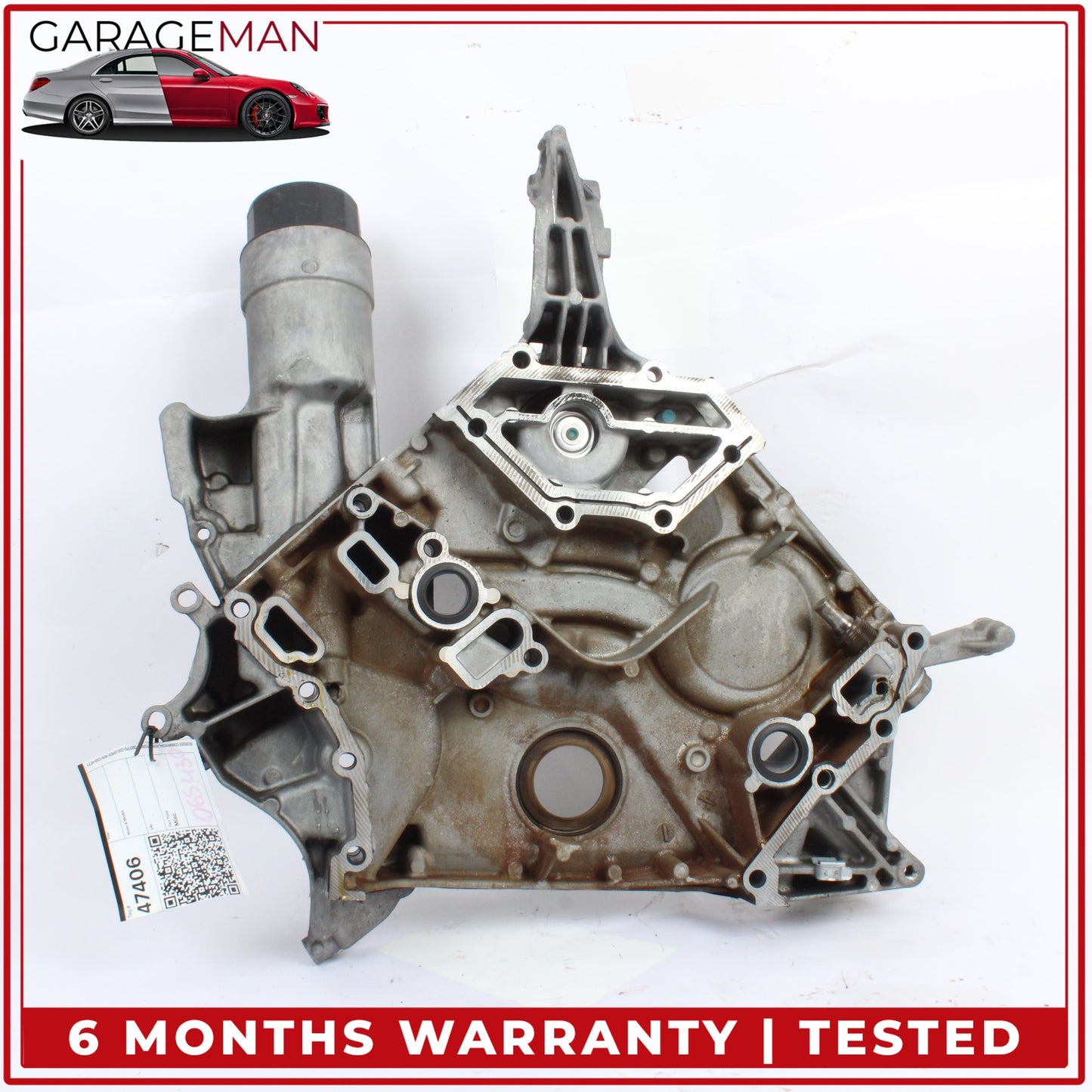 1998-2006 Mercedes W220 S430 Engine Timing Cover w/ Thermostat Housing OEM