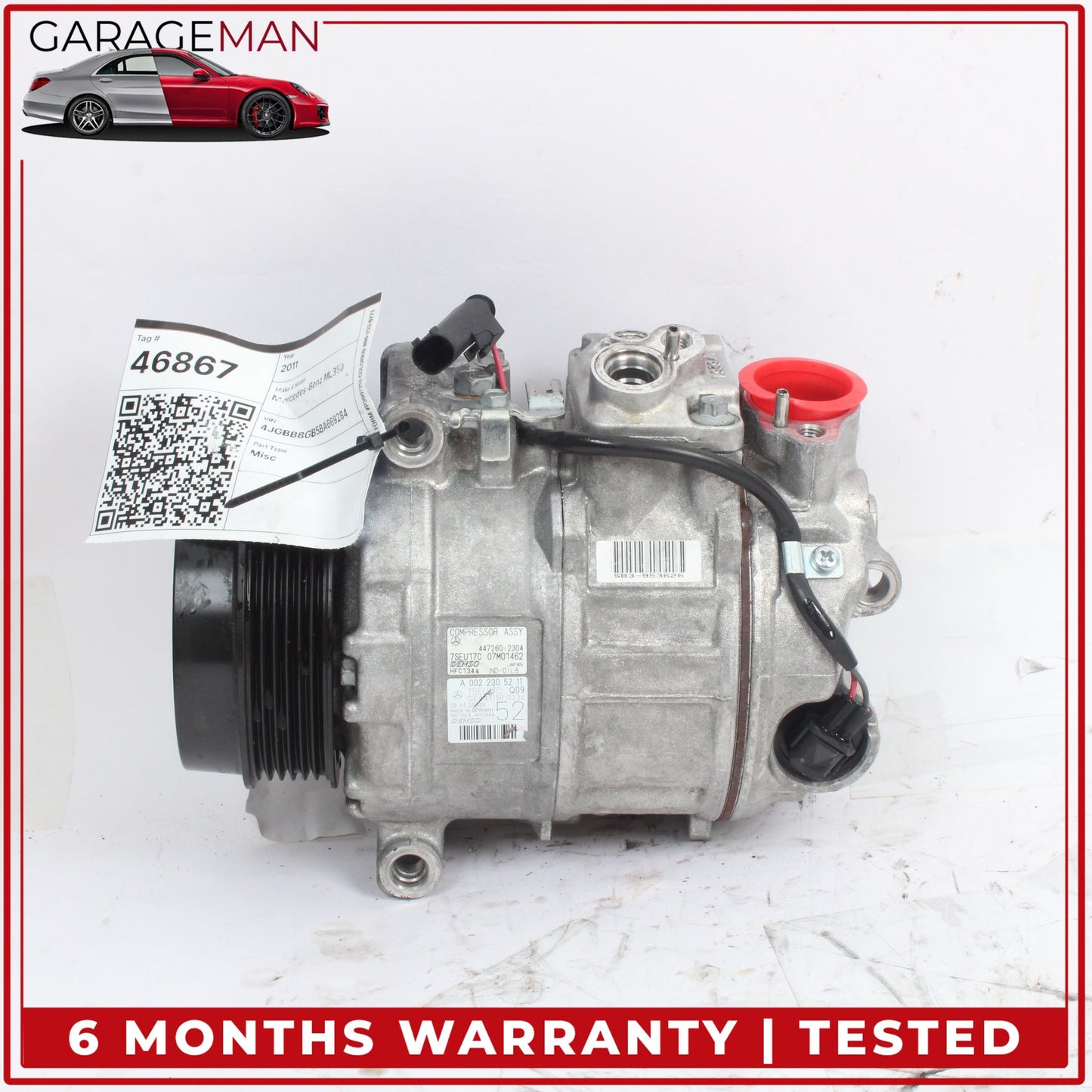 2006-2013 Mercedes-Benz ML350 W164 AC A/C Air Conditioning Compressor 0022305211